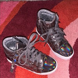 Girls Justice Holographic Platform Sneakers size 2